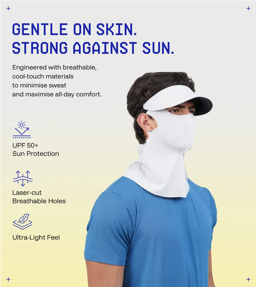 Sunscreen Mask with Neck Cover & Ditachable Visor - Image 4