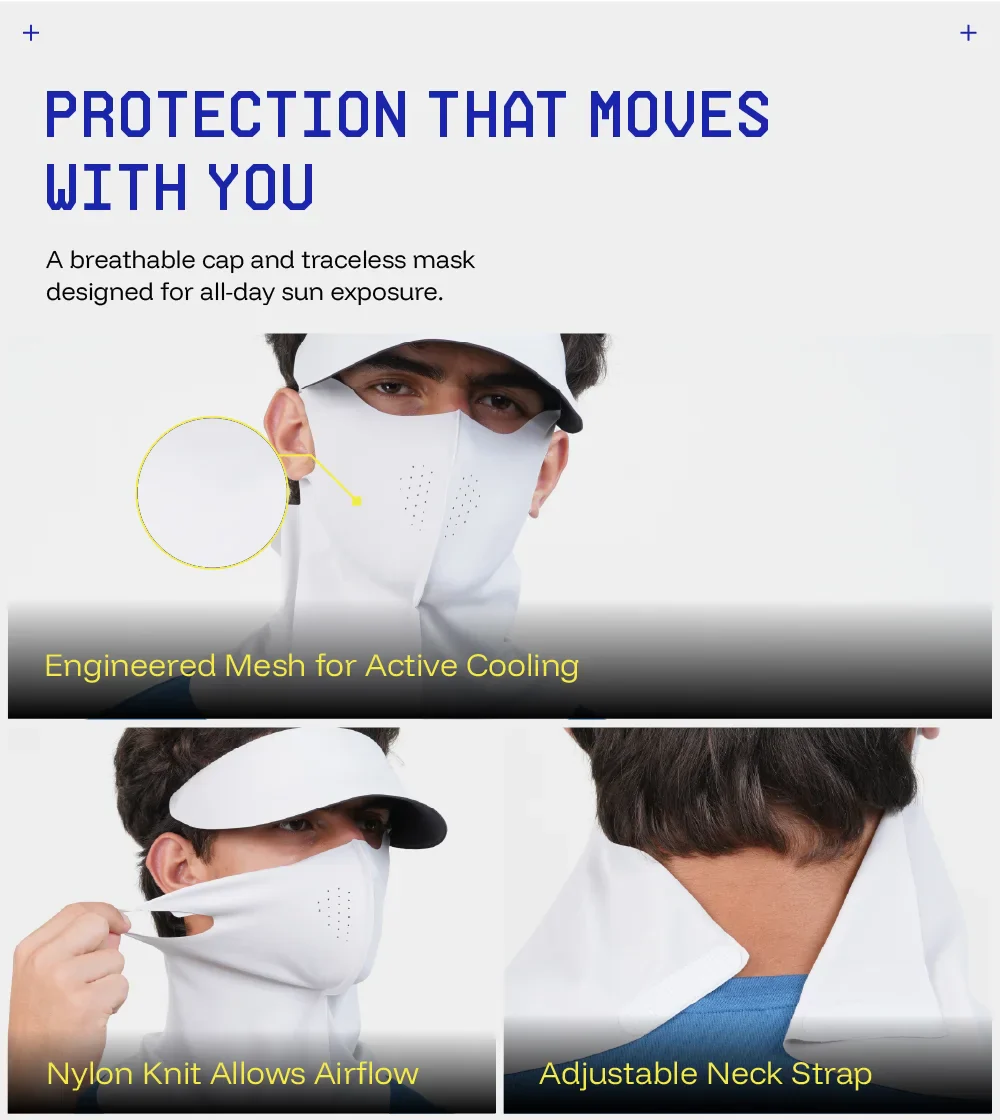 Sunscreen Mask with Neck Cover & Ditachable Visor - Image 6