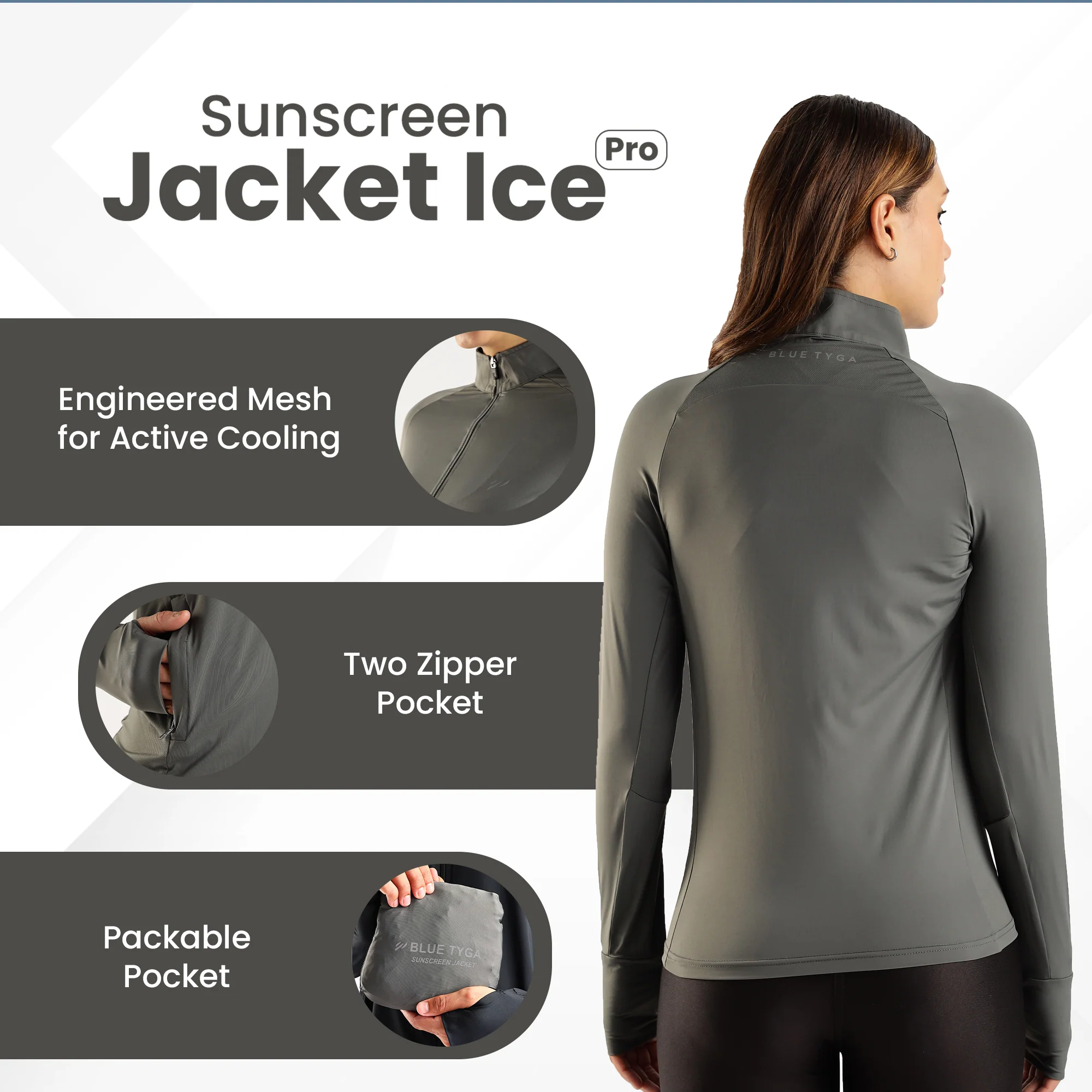 Womens Sunscreen Jacket Ice - Image 11